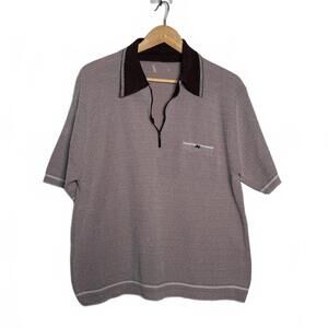 Men Vintage 70s Box Crop Polo
